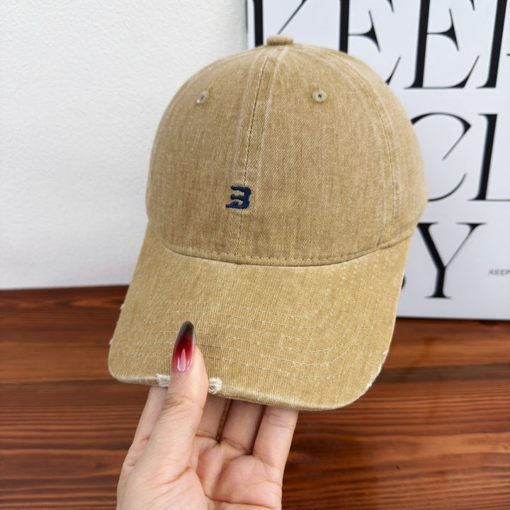 Unisex Distressed Cotton Baseball Cap Bowlift 1784083761