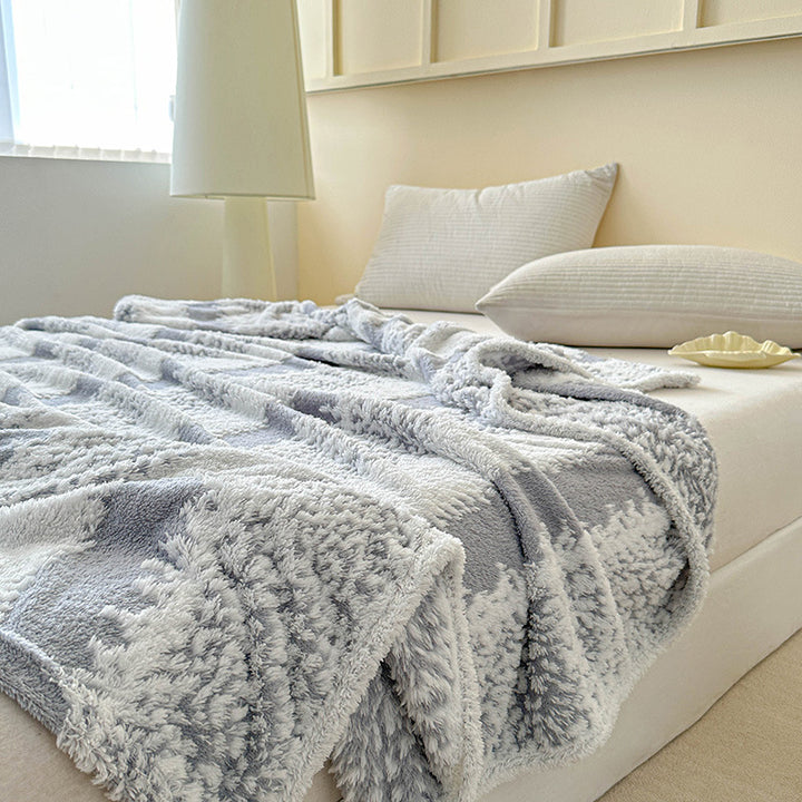 Plush Textured Throw Blanket