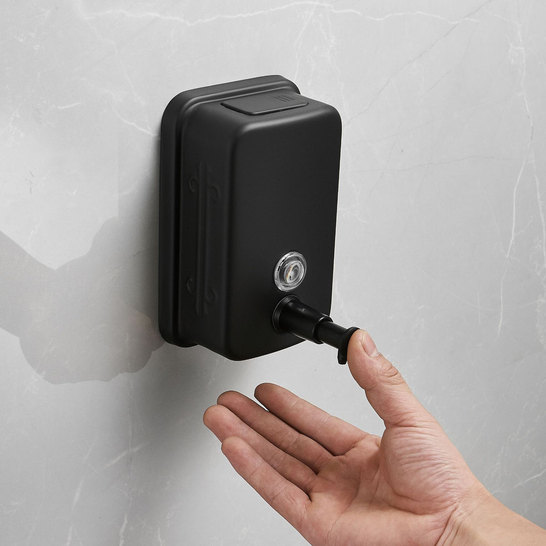 Wall-mounted stainless steel push-pump soap and lotion dispenser Bowlift