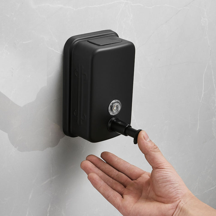 Wall-mounted stainless steel push-pump soap and lotion dispenser Bowlift