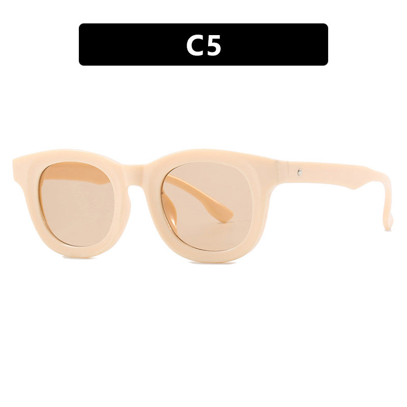 Women's stylish round sunglasses with sturdy frame and protective UV filter Bowlift