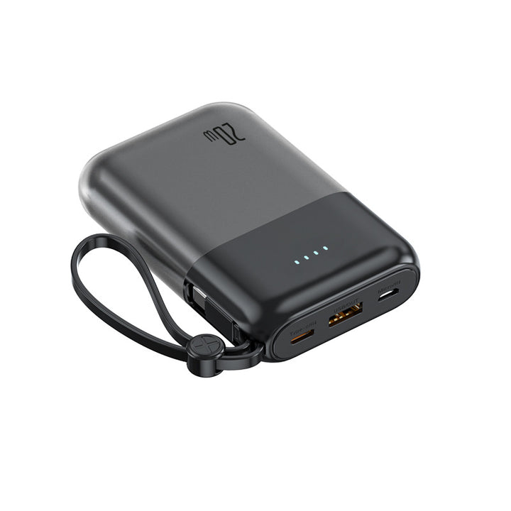 Portable power bank with powerful fast charging cable and integrated LED display Bowlift