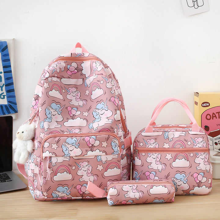 Backpack set with colorful unicorn motif Bowlift