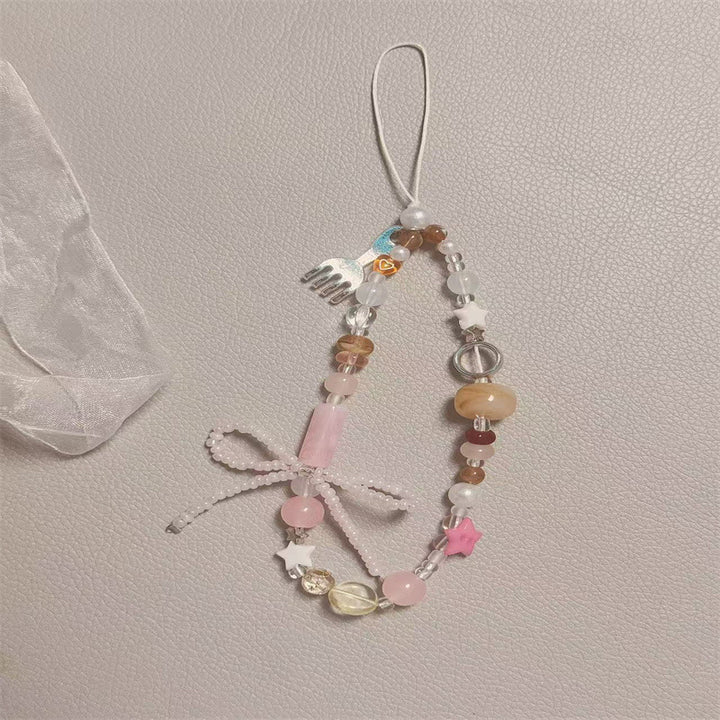 Artistic Beaded Charm Phone Strap Bowlift