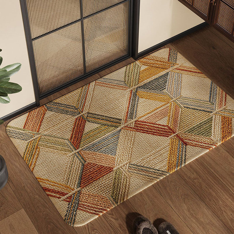 Textured Patchwork Area Rug