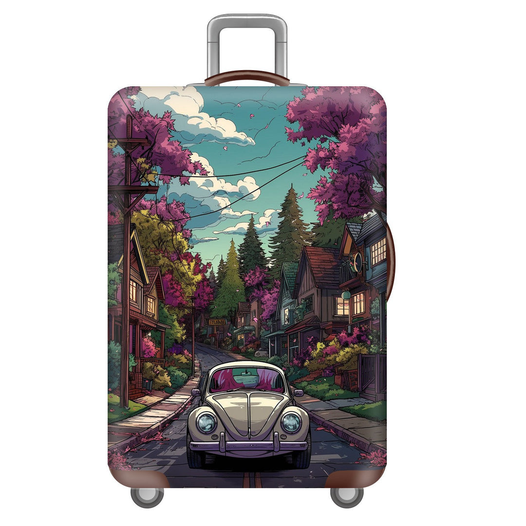 Unisex Hard Shell Suitcase with Inspiring Cityscape Bowlift