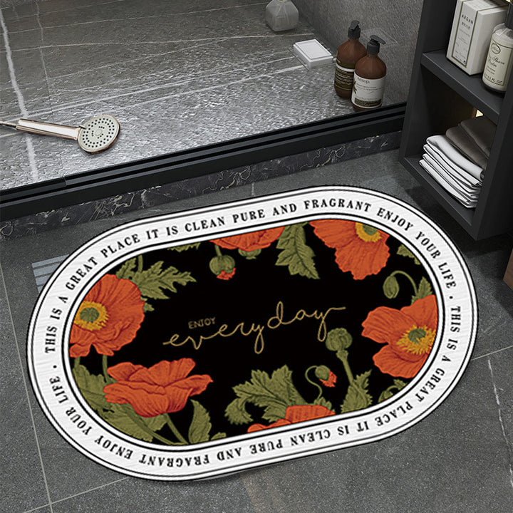 Floral Pattern Bathmat Bowlift