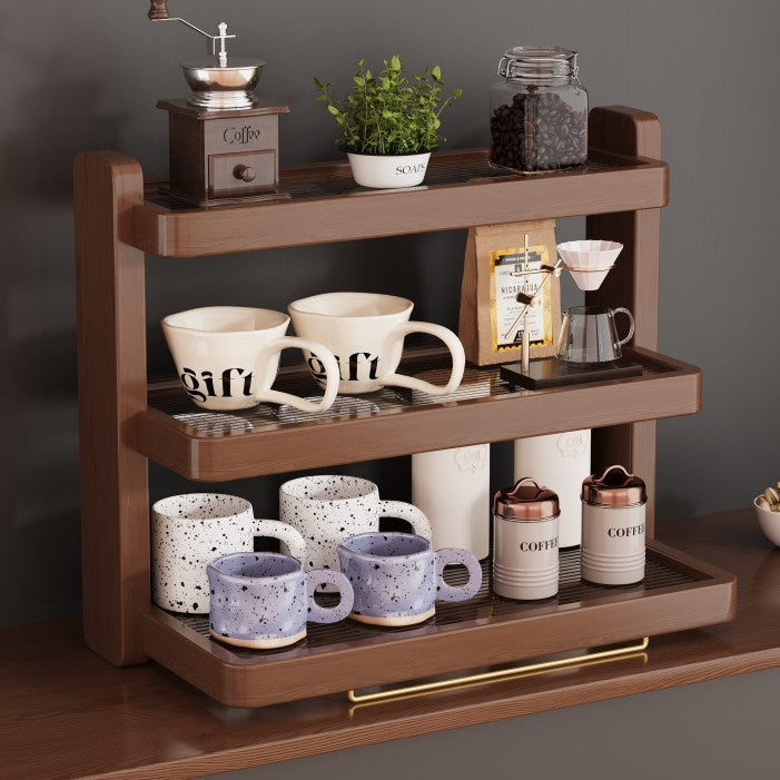 Wooden Tiered Storage Shelf Bowlift