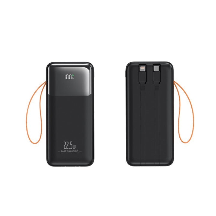 Portable power bank with integrated cable management and fast charging function Bowlift