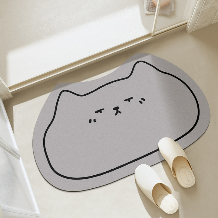 Cat-Themed Bath Mat