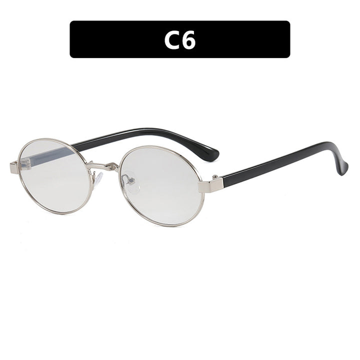 Women's round glasses with elegant metal frame and adjustable nose pads Bowlift