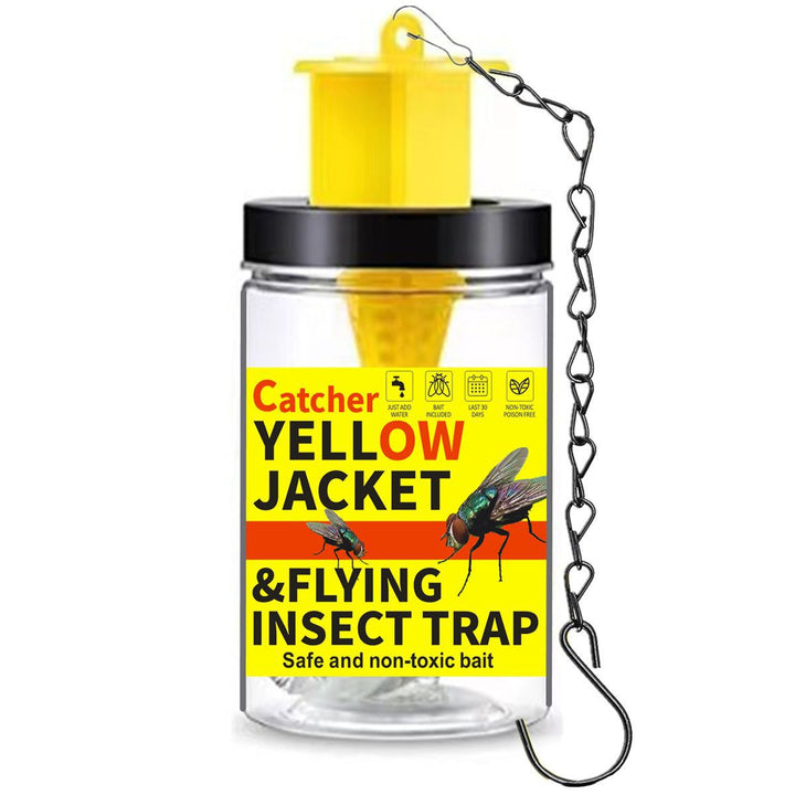 Hanging Refillable Wasp and Flying Insect Trap with Non-Toxic Bait Reservoir Bowlift