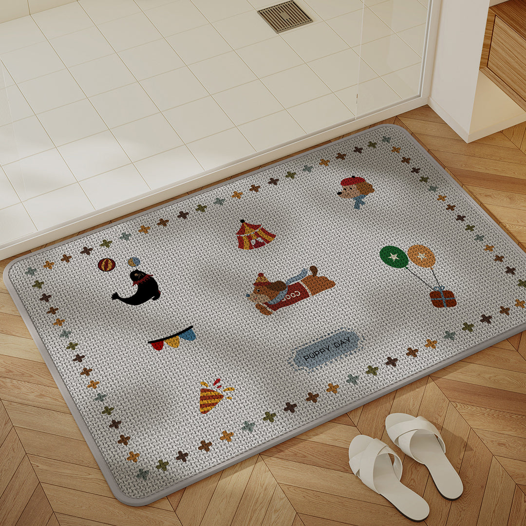Funny Dog Indoor Mat Bowlift