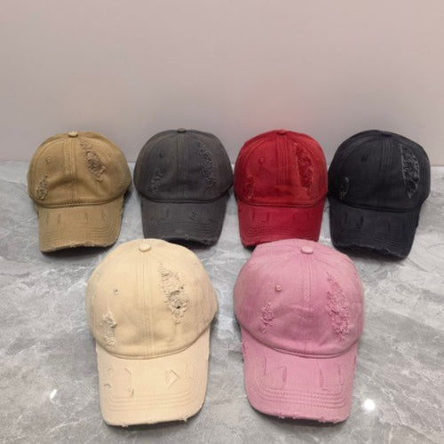 Women's Distressed Vintage Baseball Cap Bowlift