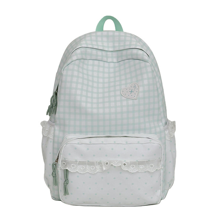 Whimsical Gingham Pattern Backpack Bowlift
