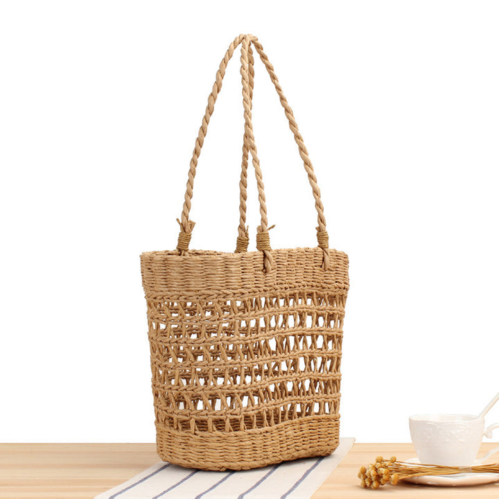 Woven Beach Bag Made of Natural Material Bowlift