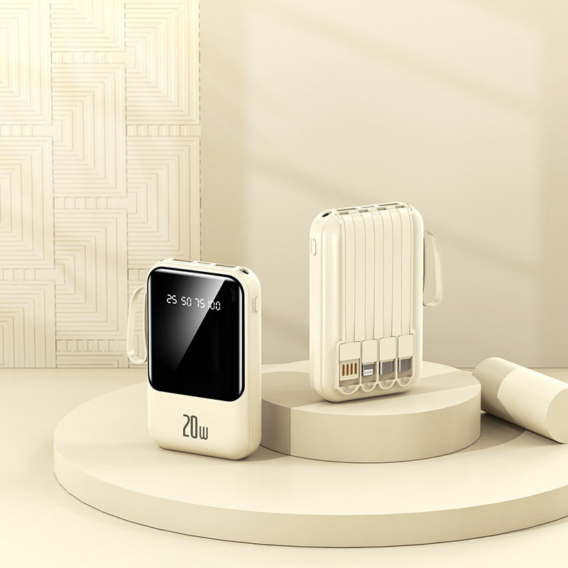 Portable power bank with state-of-the-art charging display and fast USB-C connection Bowlift