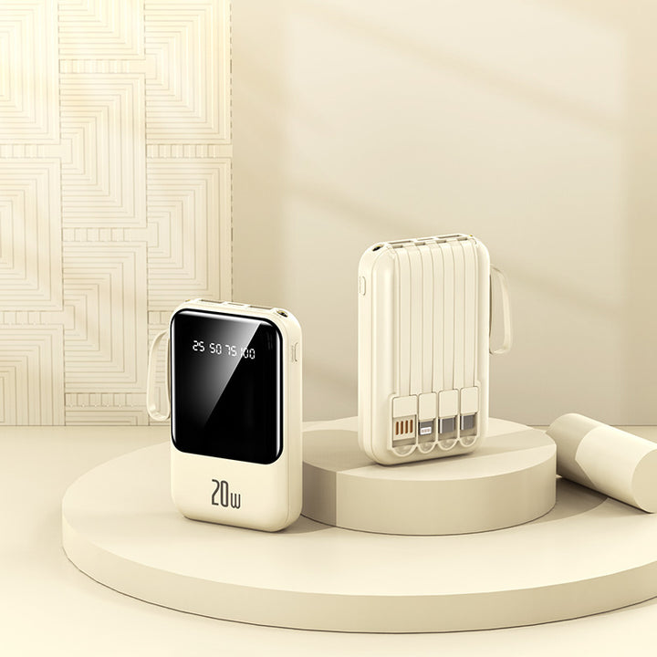 Portable power bank with state-of-the-art charging display and fast USB-C connection Bowlift