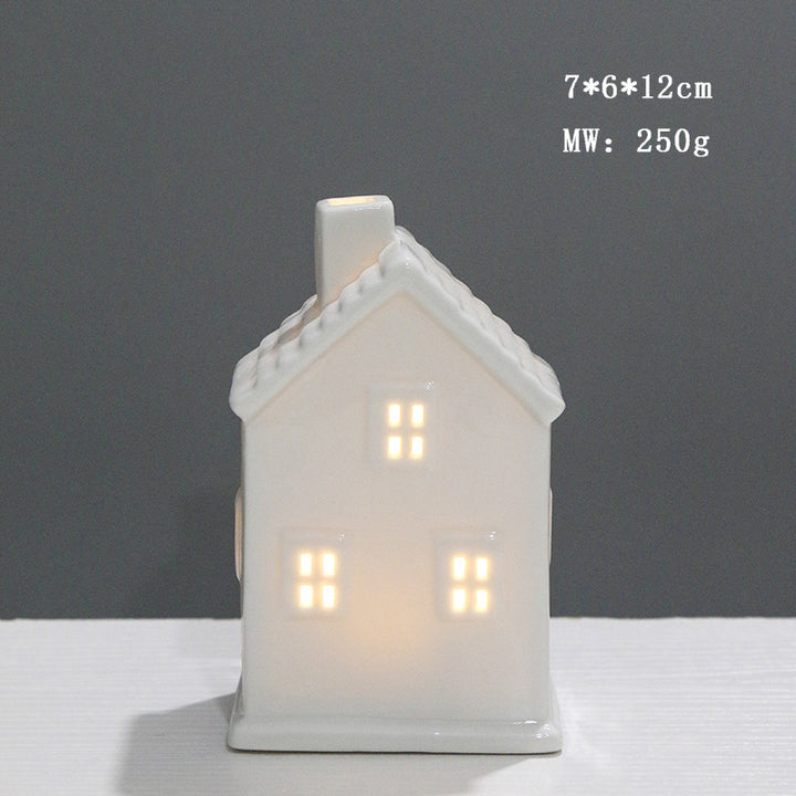 Ceramic House-Shaped Night Light Bowlift