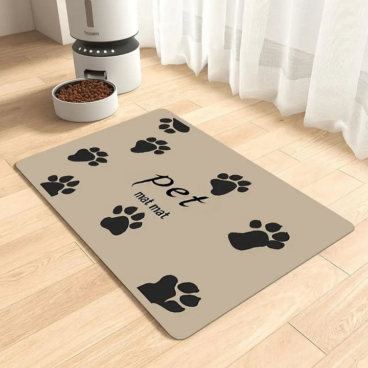 Extra large waterproof silicone pet feeding mat with non-slip backing Bowlift