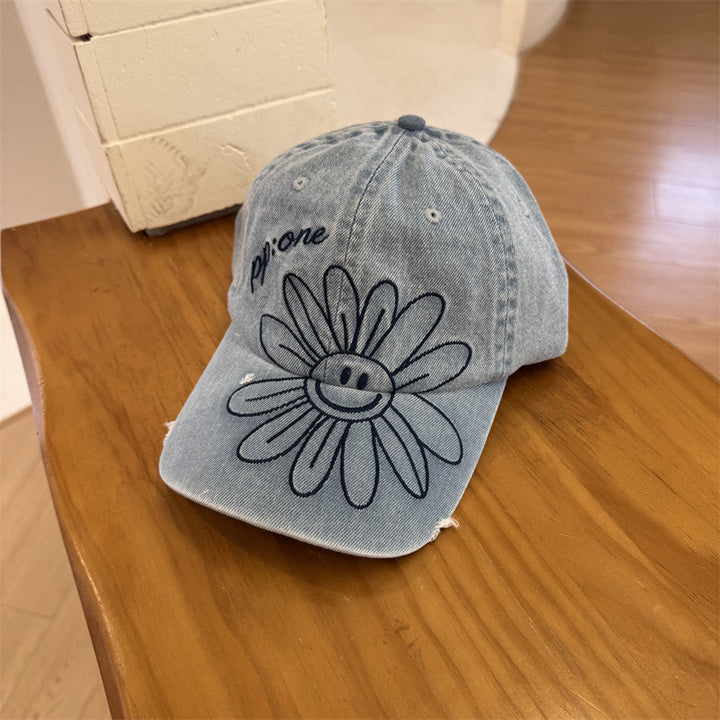 Unisex Graphic Denim Cap Bowlift