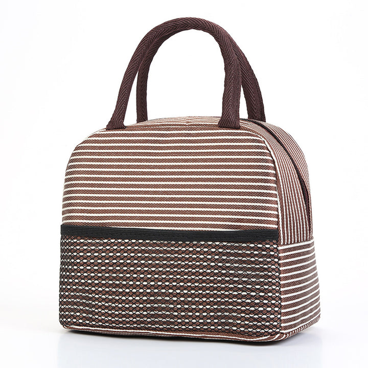 Insulated Lunch Bag with Stylish Stripes Bowlift