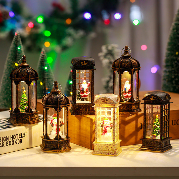 Decorative Christmas lantern with LED lighting Bowlift