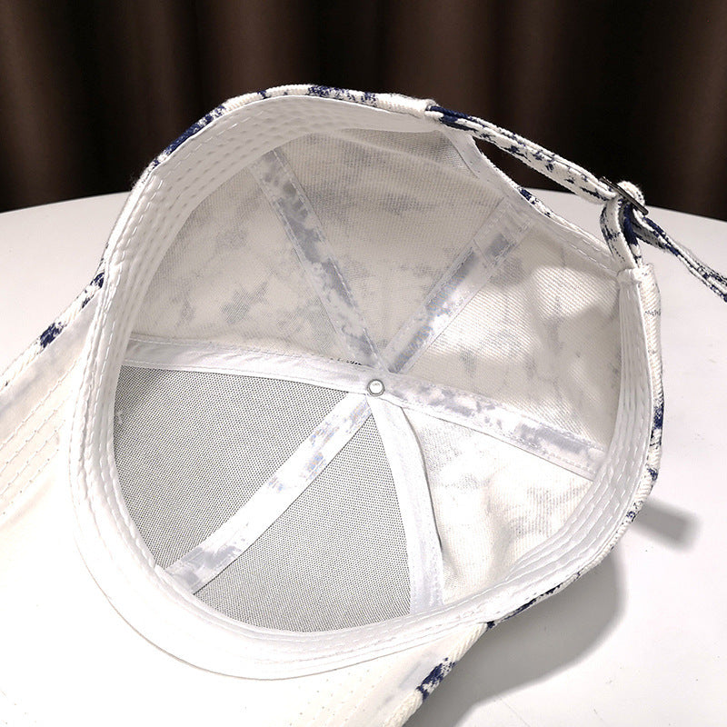 Women's Stylish Splatter Print Baseball Cap Bowlift