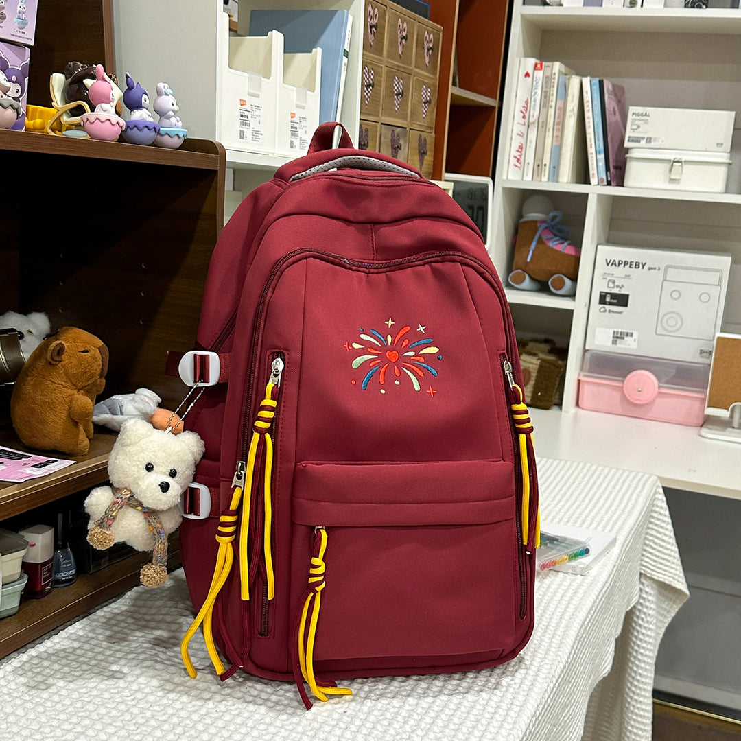 Backpack with Colorful Decorations and Innovative Compartments Bowlift