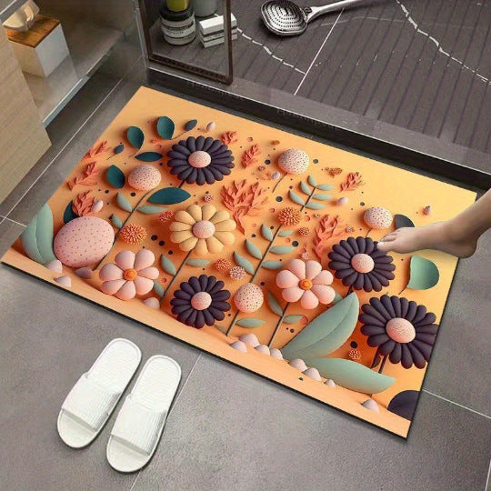 3D Textured Floral Mat Bowlift