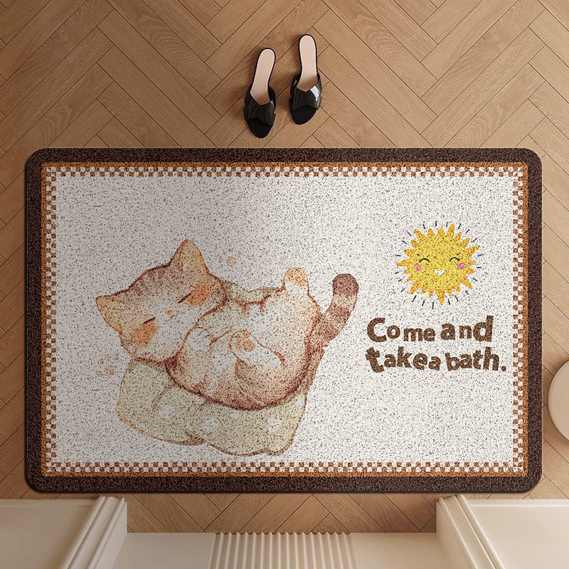 Cat-Themed Doormat Bowlift