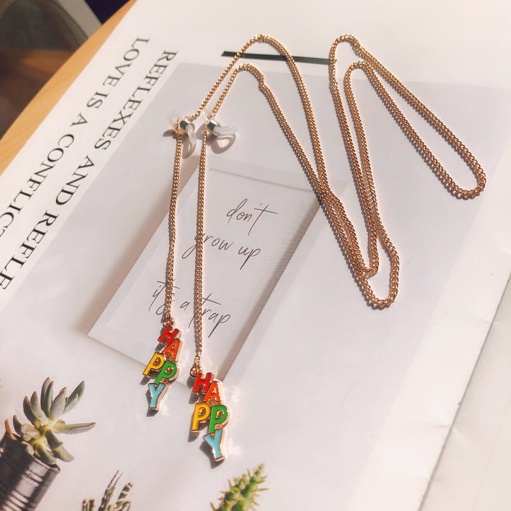 Stylish Dual Charm Eyewear Chain Bowlift