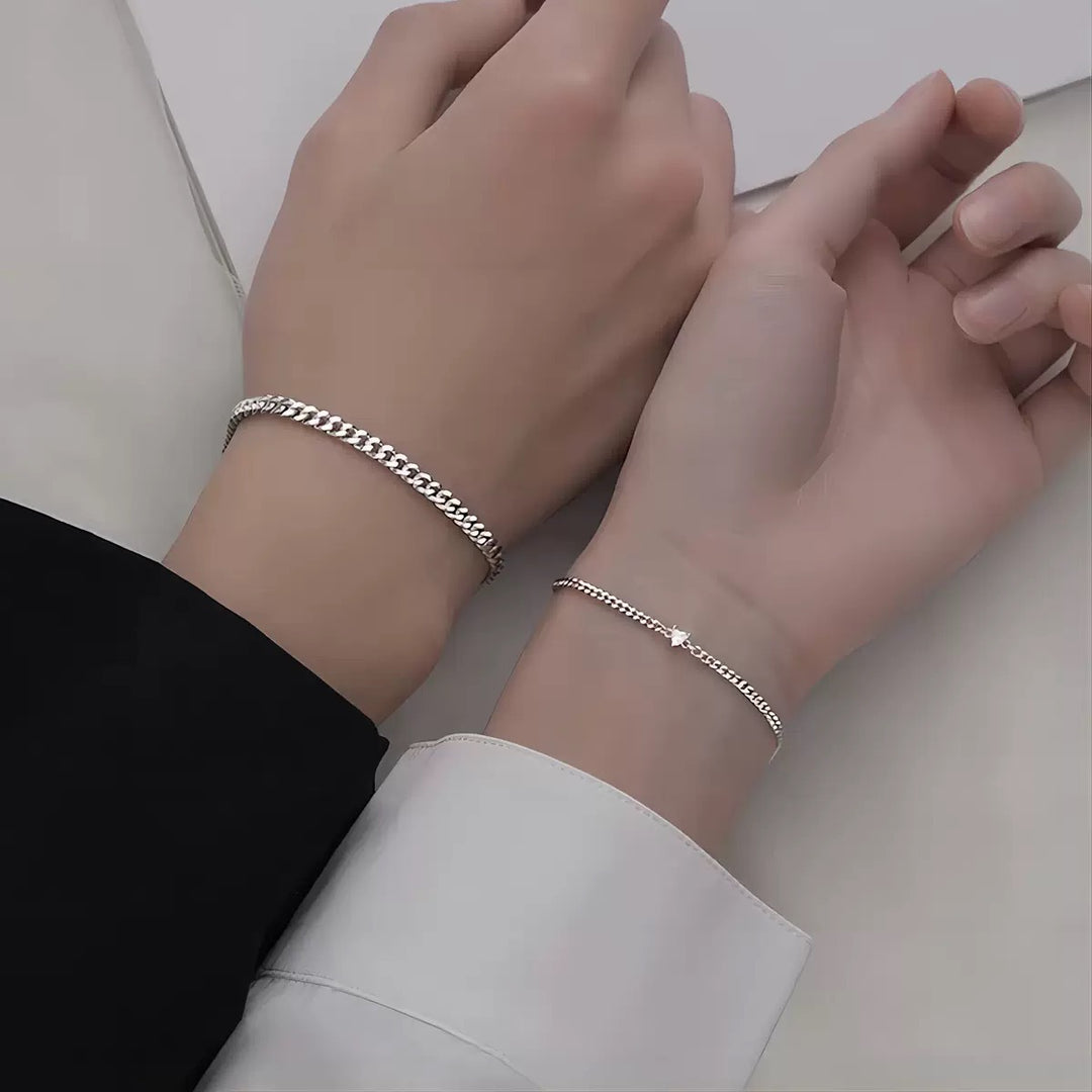 Delicate Braided Silver Chain Bracelet Bowlift