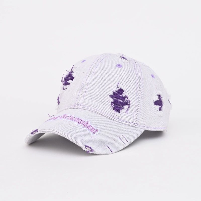Women's Distressed Denim Cap Bowlift
