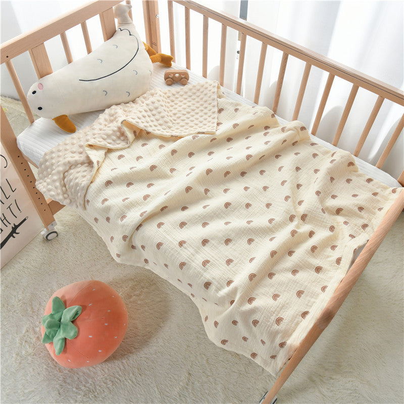 Plush Quilted Double-Sided Baby Blanket Bowlift