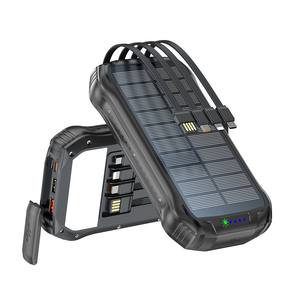 Robust solar power bank with fast charging function and integrated LED lamp Bowlift