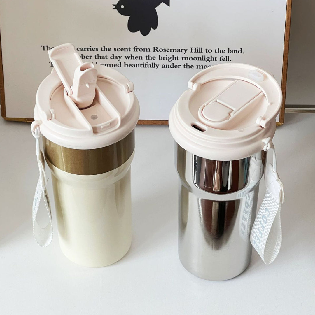 Ladies thermos mug with stylish flower design Bowlift