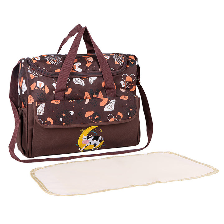 Multifunctional diaper bag with integrated changing mat Bowlift