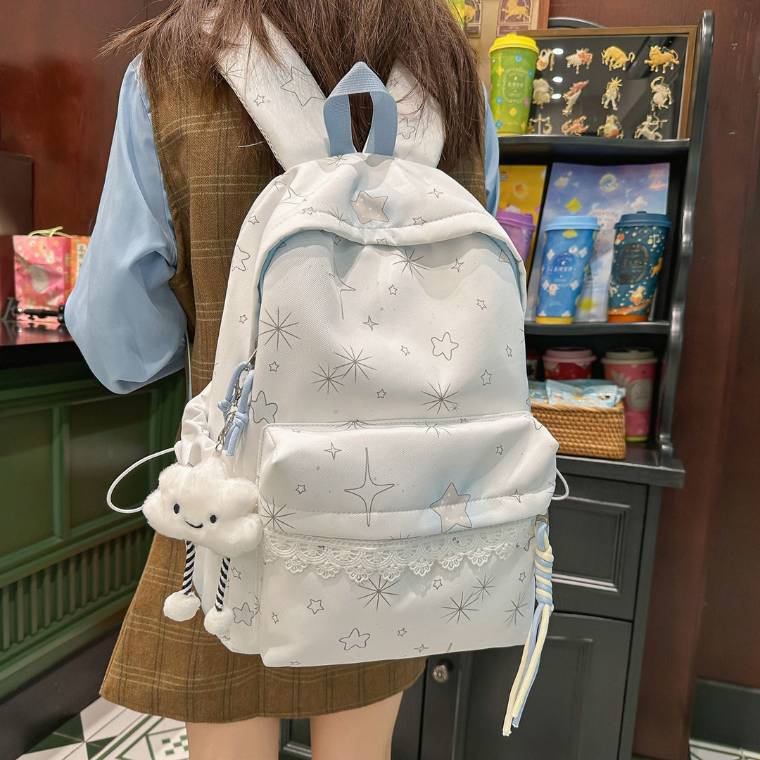Backpack with Dreamy Star Design and Practical Features Bowlift