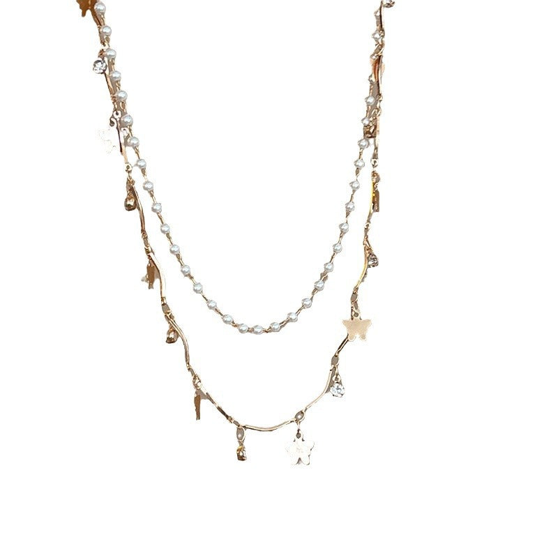 Layered Opal and Pearl Necklace Bowlift