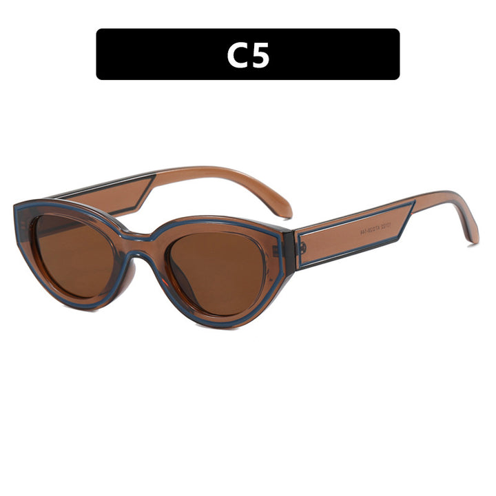 Women Cat-Eye Sunglasses with sturdy transparent frame and protective UV filter Bowlift