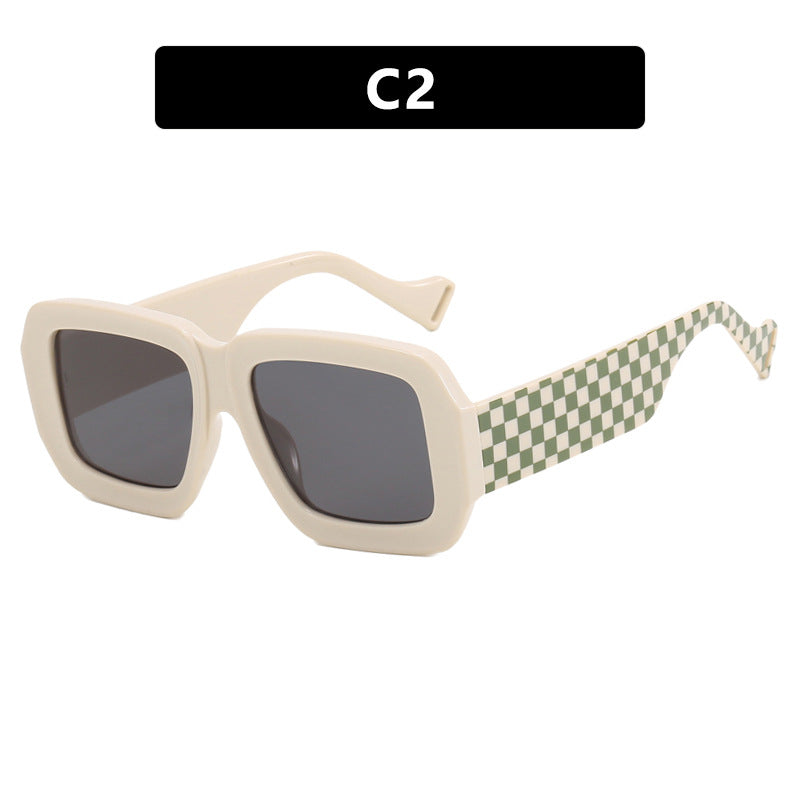 Women's fashionable sunglasses with square design and chic pattern Bowlift