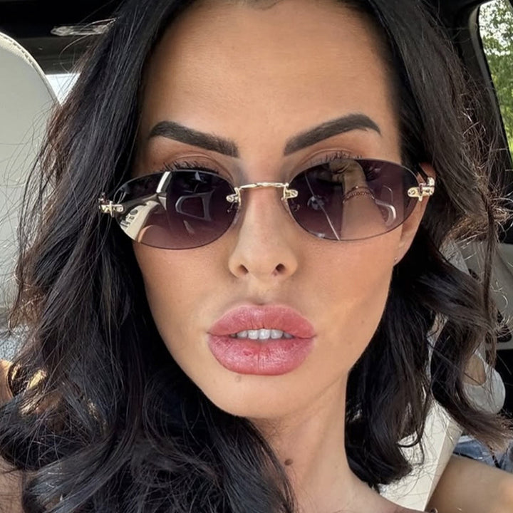 Women's fashion sunglasses with oval frame and elegant accents Bowlift