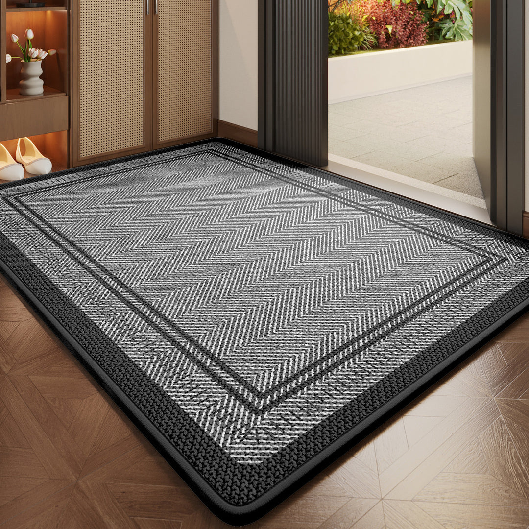 Herringbone Patterned Indoor Entry Mat Bowlift