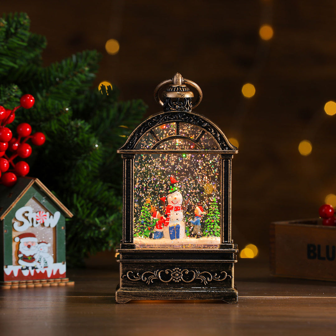 LED Illuminated Snow Globe Lantern Decoration Bowlift