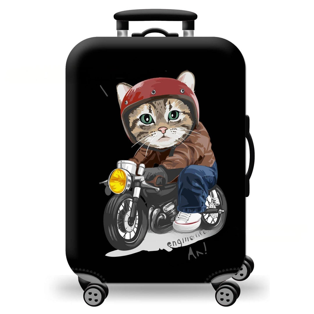 Unisex hard-shell suitcase with playful cat design Bowlift