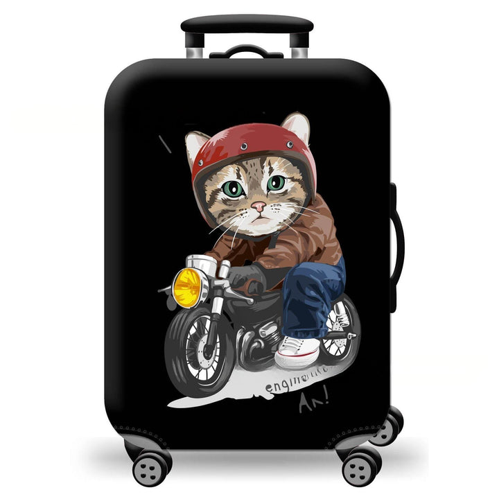 Unisex hard-shell suitcase with playful cat design Bowlift