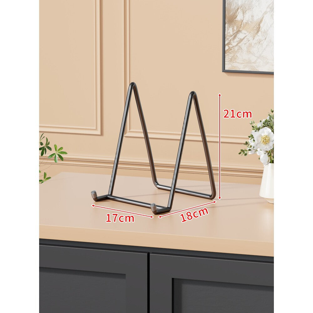 Adjustable Stainless Steel A-Frame Display Stand for Plates Tablets and Books