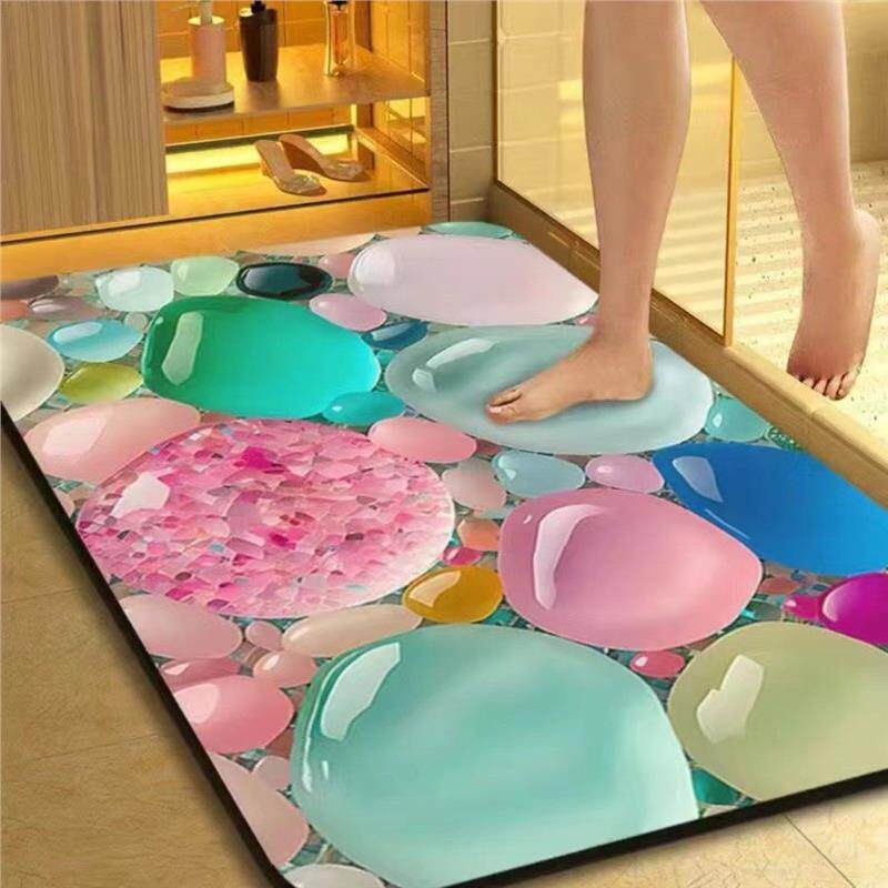 Natural Stone Patterned Bath Mat Bowlift