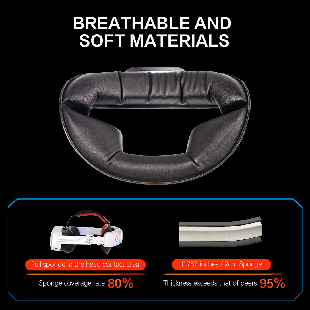 VR-Headset with Adjustable Wearing Comfort and Rgb Led Lighting Bowlift
